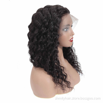 Shmily Cheap Brazilian 13x6 HD Lace Frontal Deep Wave Human Hair Wigs Transparent Lace Front Wigs Human Hair